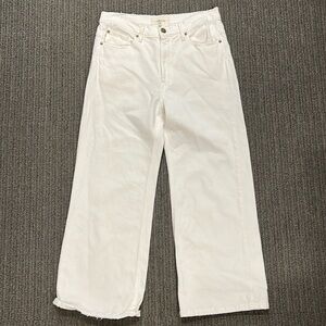 The Great white denim wide leg jeans